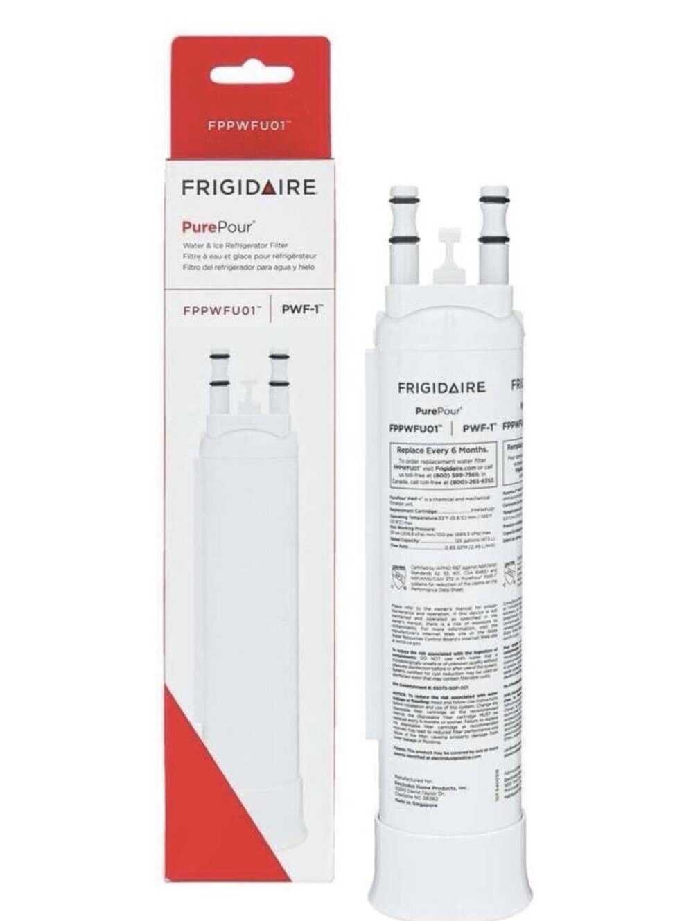 Frigidaire FPPWFU01 PurePour PWF-1 Refrigerator Water Filter